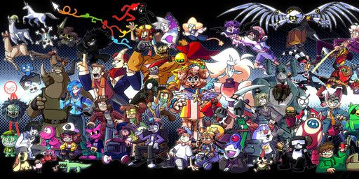 aika_(idwtbamg), atmosphere_(aats), axel_king_(heathens), blitzo_(helluva_boss), bloody_bunny
