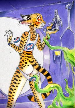 nasa, alientiamat, alien, anthro, butt