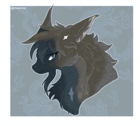 mythology, rootfrost, accessory, bangs, blue_eyes