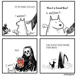 death_(personification), grim_reaper, death_and_the_dog, seebangnow, 4_panel_comic