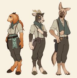 apfelhund, anthro, artiodactyl, badge, barefoot