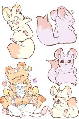 chugou_(fabulous_beasts), jinjiao_(fabulous_beasts), shanque_(fabulous_beasts), yinjiao_(fabulous_beasts), fabulous_beasts