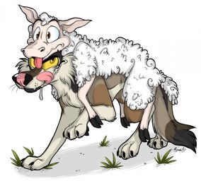 spark_(spark), wolf_in_sheep's_clothing, brookibrooki, animal_skin, animate_inanimate
