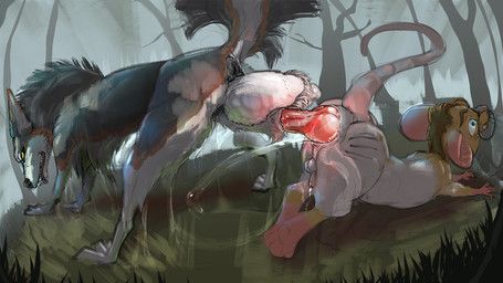 lostdragon01, animal_genitalia, animal_penis, anthro, anthro_on_feral