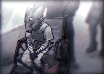 casualties:_unknown, grimshawarts, ambiguous_gender, anthro, bandage