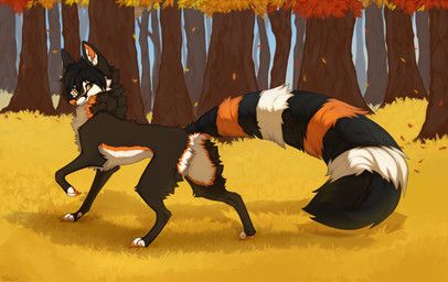 kulza, taka_(artist), ambiguous_feral, ambiguous_gender, autumn