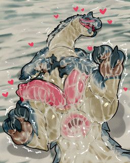 capcom, monster_hunter, luccatoasty, 2_penises, after_sex