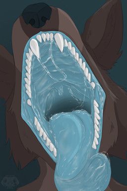 feliujo, feliujobites, anthro, blue_mouth, bodily_fluids