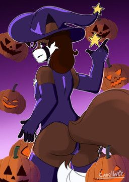 normanthefox, halloween, canella_star, 2_tails, anthro
