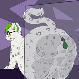 brappanda, against_surface, anthro, big_butt, butt
