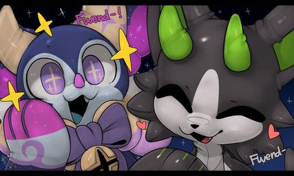 presto_(artist), 2_horns, ^_^, ambiguous_gender, animate_inanimate