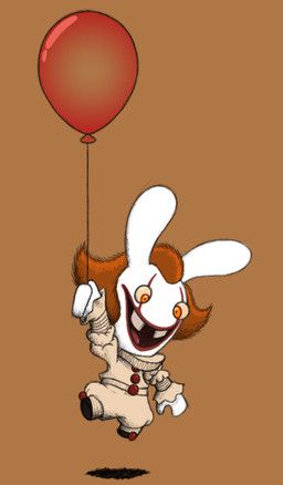 pennywise_the_dancing_clown, it_(stephen_king), raving_rabbids, rayman_(series), stephen_king_(copyright)