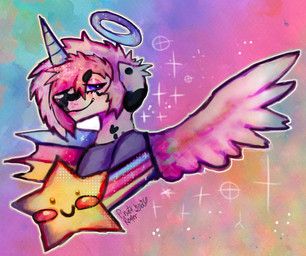 pinatareaper, ambiguous_gender, angel, anthro, black_spots