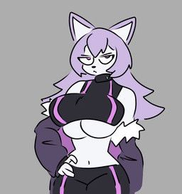 kaiya_(catsam), godamngothic, anthro, big_breasts, blue_hair