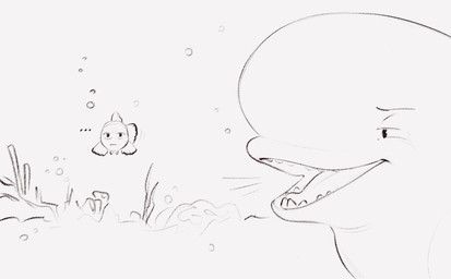 bailey_(finding_dory), marlin_(finding_nemo), disney, finding_dory, finding_nemo