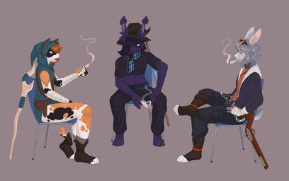 adrielle_(reginaskunk), fernand_(reginaskunk), kithara_(reginaskunk), bunny_krasni, anthro