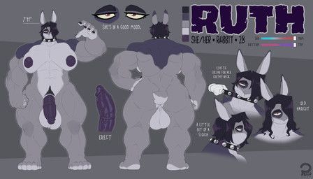 ruth_(peculiart), peculiart, 4_toes, 5_fingers, abs