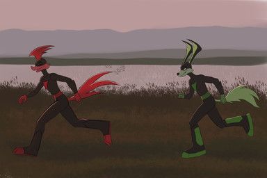 rev_runner, tech_e._coyote, loonatics_unleashed, looney_tunes, warner_brothers