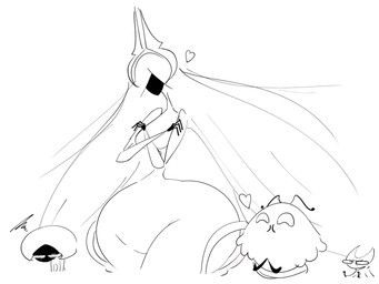 grand_mother_silk, hornet_(hollow_knight), kratt_(hollow_knight:_silksong), lace_(hollow_knight:_silksong), hollow_knight:_silksong