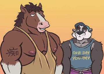 clyde_(nanoff), teo_(nanoff), nanoff, anthro, badger