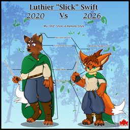 sinisterslyfox, anthro, big_ears, big_hands, black_border