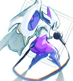 cassette_beasts, corromon, 4_ears, abstract_background, anthro
