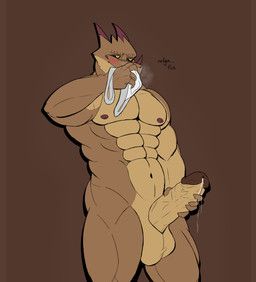 wrulfwulf, abs, anthro, areola, balls