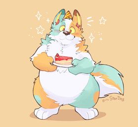 its_stardog, anthro, black_nose, blue_body, blue_fur