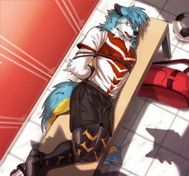 zeni_(zeni_folf), miramint, amber_eyes, ankles_tied, anthro
