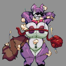 dannycris121, animate_inanimate, anthro, ball_of_yarn, big_breasts