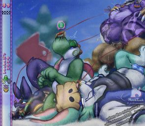 bowser, fan_character, min_(kochapatsu), pansol_(kochapatsu), ruins_style_lucario