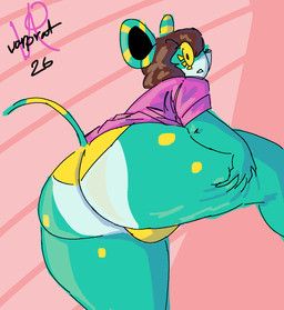 carol_(solsticespaghetti), warprat, anthro, big_butt, brown_hair
