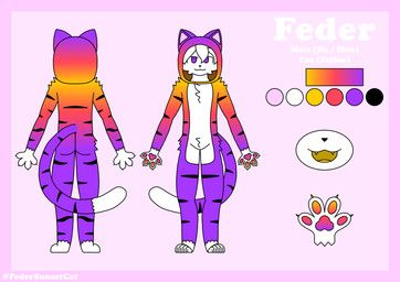 feder_(federsunsetcat), federsunsetcat, anthro, black_nose, claws
