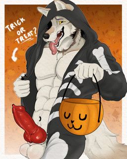 major_wolf, halloween, john_howl, 5_fingers, anatomically_correct