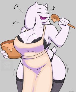 toriel, undertale_(series), sketchfins, 2_horns, anthro