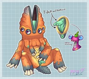 big_blue_bubble, my_singing_monsters, pussypillbugs, 3_fingers, 3_toes