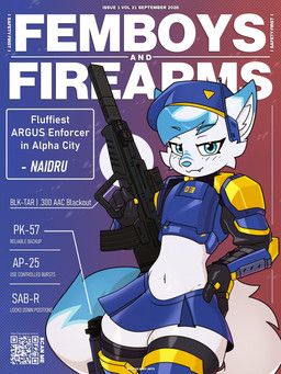 naidru, femboys_and_firearms, marcus_gray, anthro, arctic_fox