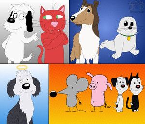 earl_(mutts), farley_(for_better_or_for_worse), lassie, mooch_(mutts), pig_(pearls_before_swine)