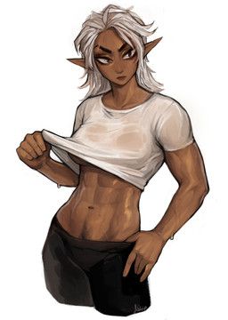 olivia_(fiship), fiship, 5_fingers, abs, arms_bent