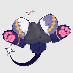 dusky_(duskyfam), duskyfam, anthro, black_boxers, black_clothing