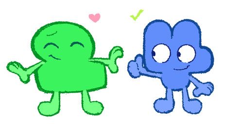 four_(bfb), two_(bfdi), battle_for_dream_island, object_shows, clockstops3am