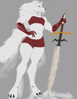 cen_amb, anthro, bandage, binder_(restraint), black_sclera