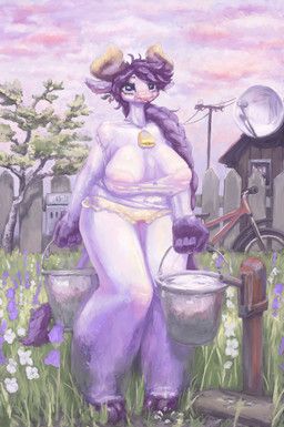 pyatochki, 2_horns, 5_fingers, anthro, areola