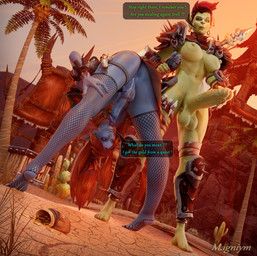 blizzard_entertainment, warcraft, magniym, balls, bent_over