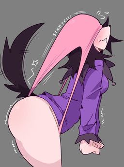 girlpawjob, anthro, atomic_wedgie, big_butt, black_hair