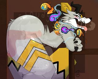 akimbo_(character), cloudy_creations, animal_genitalia, animal_penis, anthro