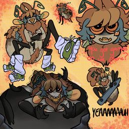 coffeeeldritch, antennae_(anatomy), anthro, arachnid, arachnid_taur