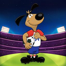striker_(fifa), meza_doggo, anthro, ball, bodily_fluids