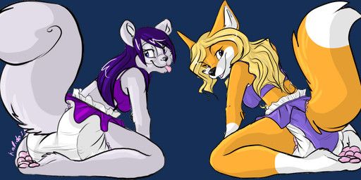 kitsuna_tyakoto, pupspace, anthro, big_diaper, bikini