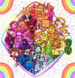 bluey_heeler, chica_(fnaf), clawdeen_wolf, cookie_monster, cupcake_(fnaf)